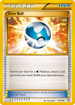 Dive Ball (161 Secret Rare) (161/160) [XY  Primal Clash] Holofoil - Secret Rare