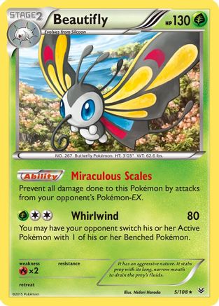 Beautifly (005/108) [XY  Roaring Skies] Holofoil - Holo Rare