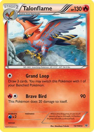 Talonflame (15/108) [XY  Roaring Skies] Normal - Rare