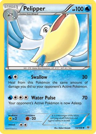Pelipper 019  - Reverse Holofoil XY  Roaring Skies - Uncommon