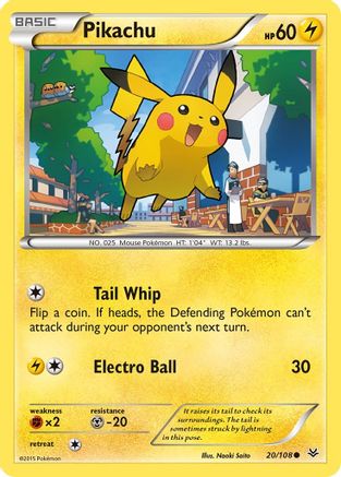 Pikachu (020/108) [XY  Roaring Skies] Normal - Common