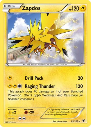Zapdos (023/108) [XY  Roaring Skies] Normal - Rare