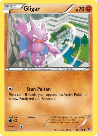 Gligar (036/108) [XY  Roaring Skies] Normal - Common