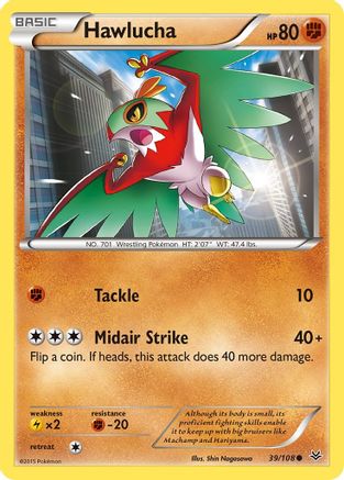 Hawlucha (039/108) [XY  Roaring Skies] Reverse Holofoil - Common