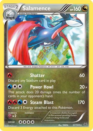Salamence (057/108) [XY  Roaring Skies] Holofoil - Holo Rare