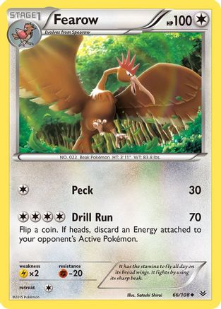 Fearow  - Reverse Holofoil XY  Roaring Skies - Uncommon