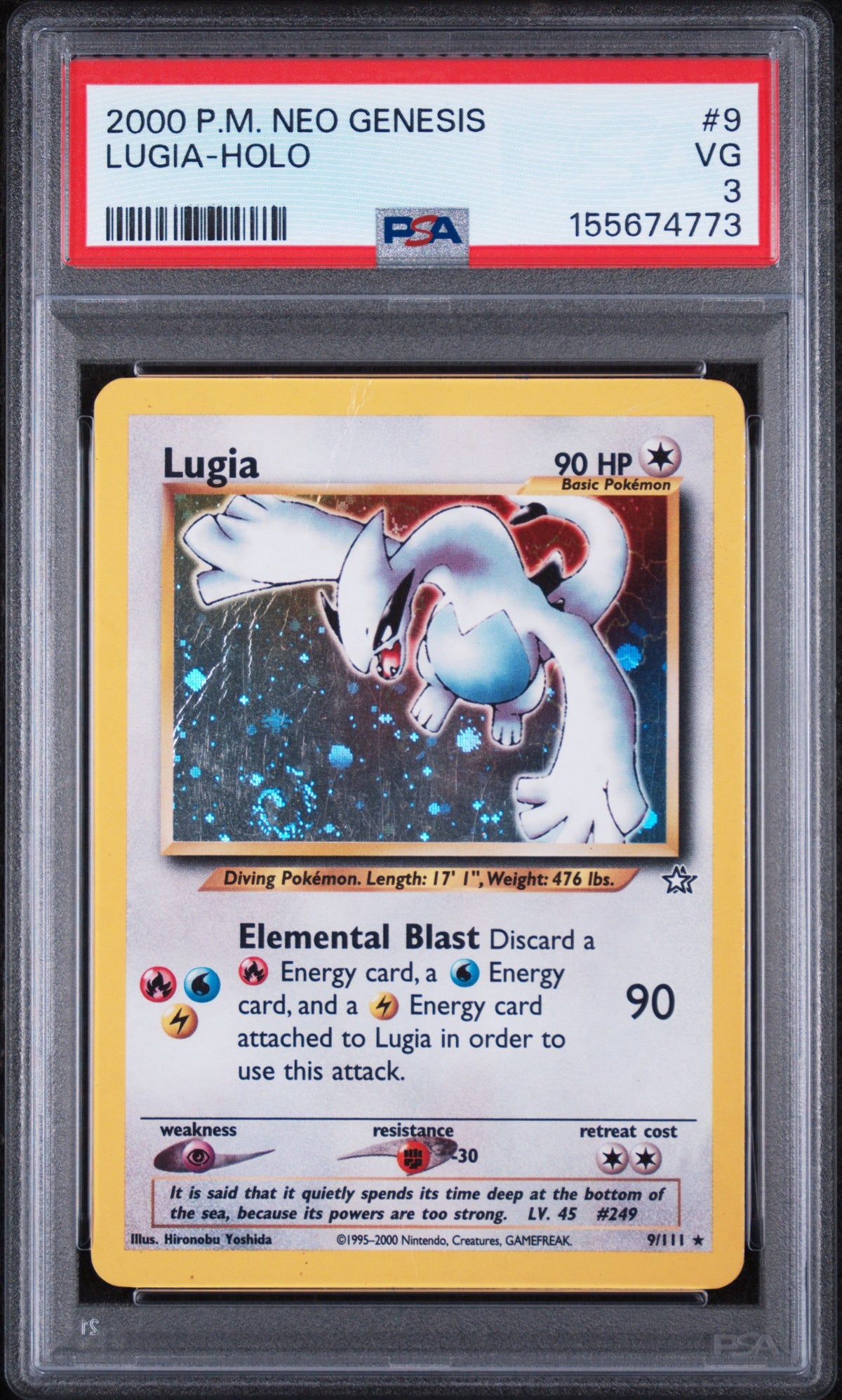 PSA 3 : Lugia Neo Genesis
