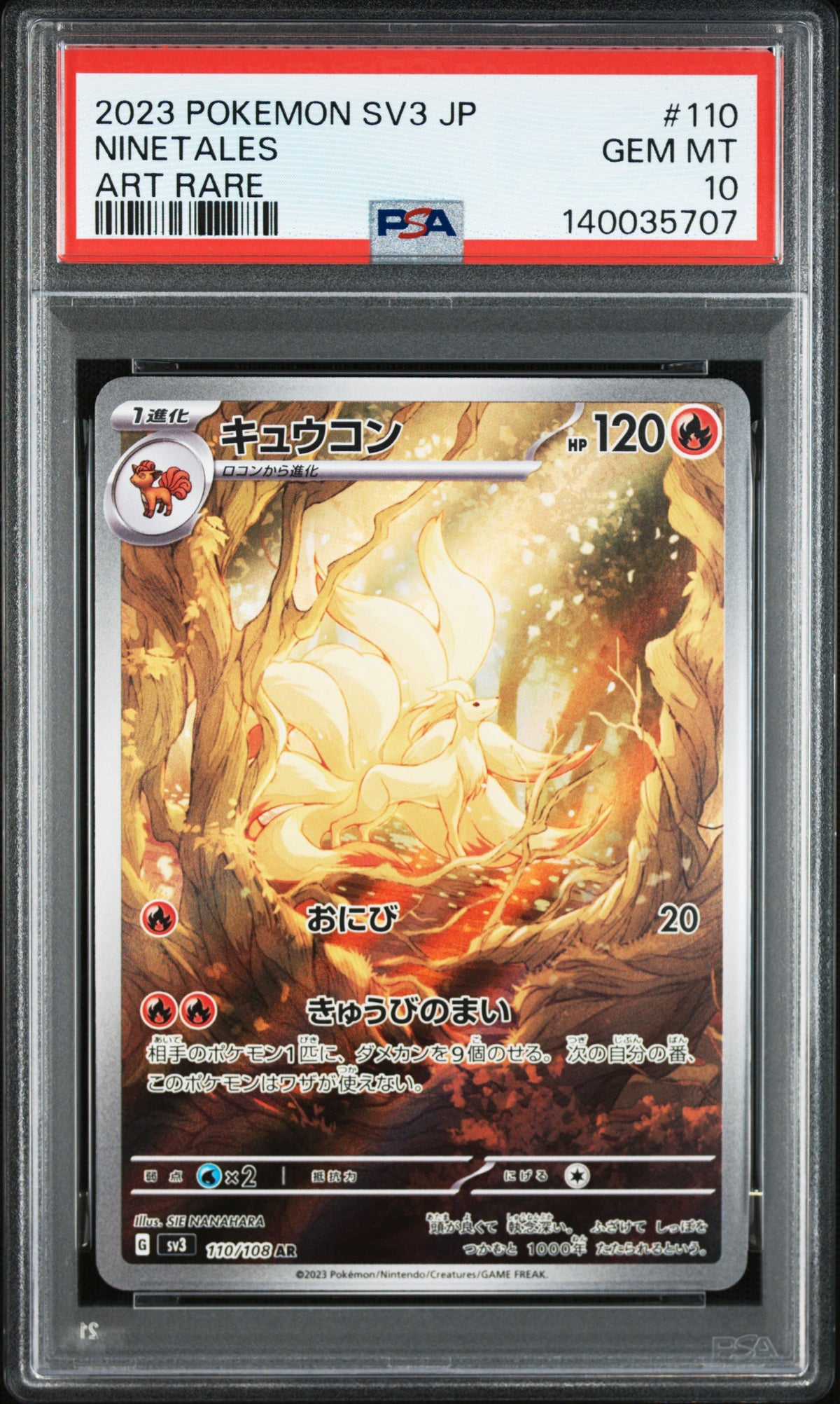 PSA 10 : Ninetales JP