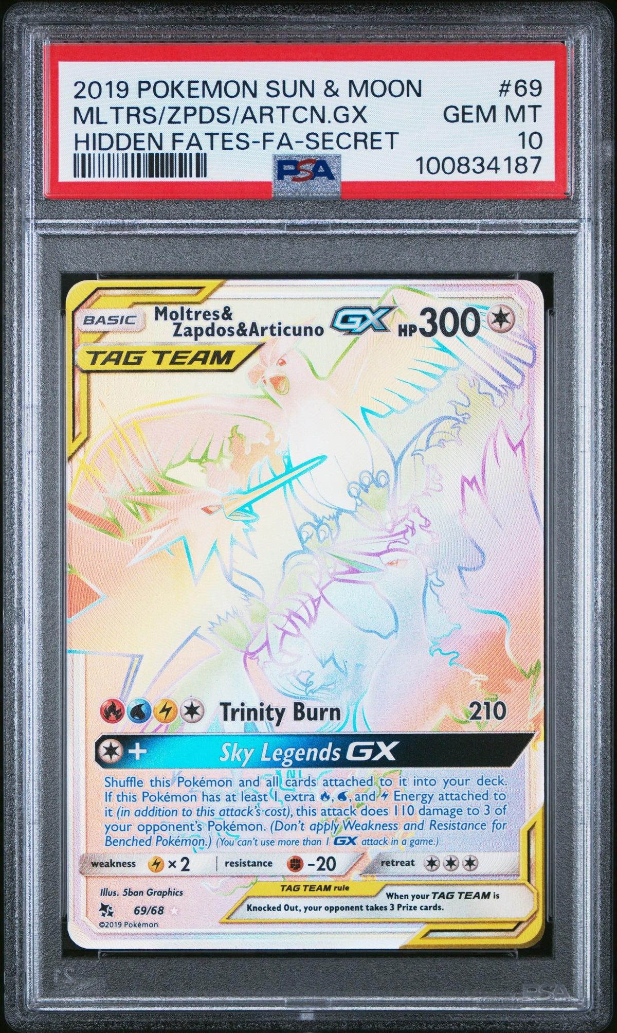 PSA 10 : Moltres/Zapdos/Articuno