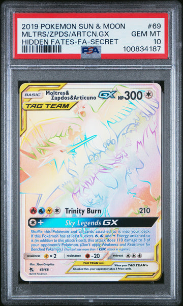 PSA 10 : Moltres/Zapdos/Articuno