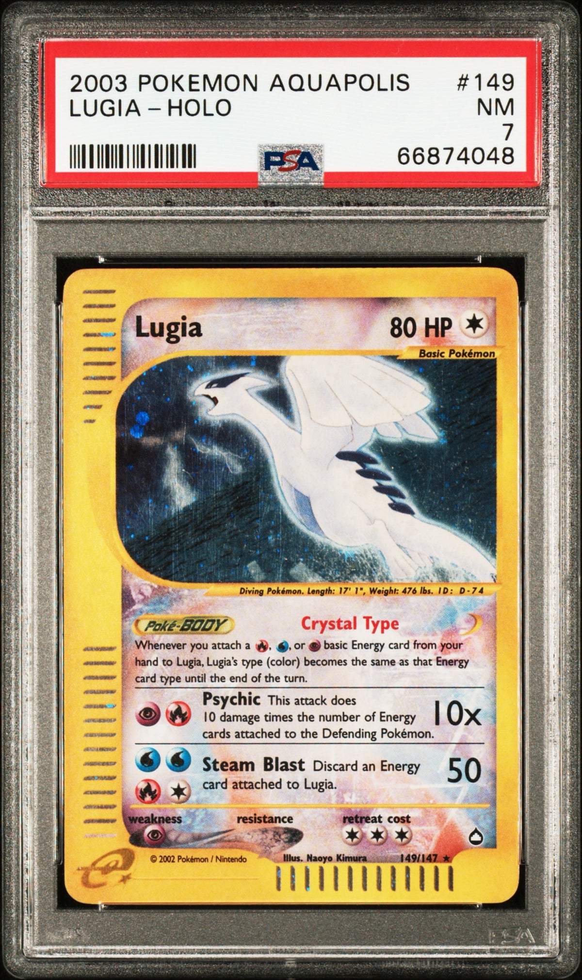 PSA 7 : Lugia Aquapolish Holo