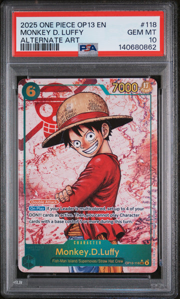 PSA 10 : Monkey. D . Luffy