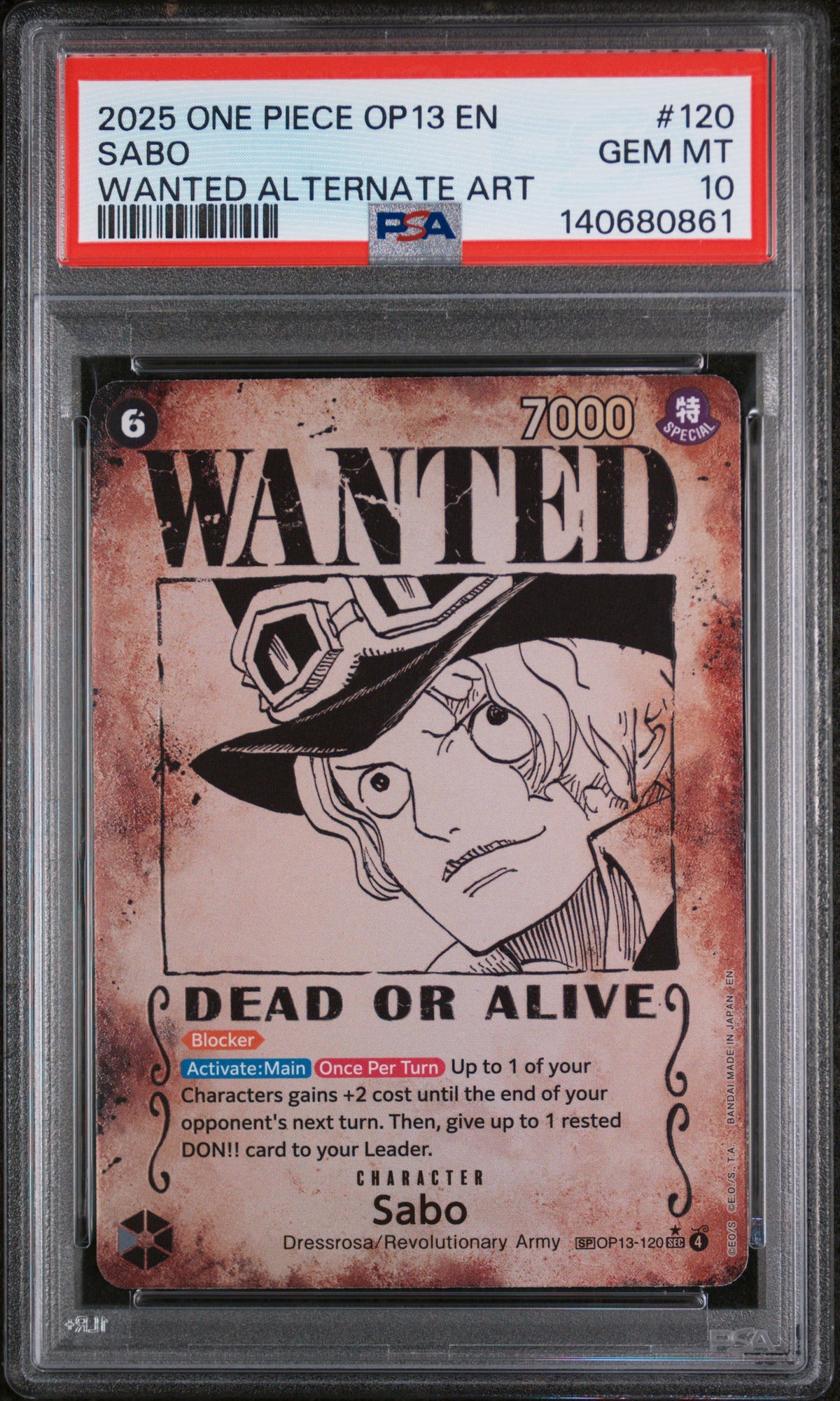 PSA 10 : Wanted Sabo