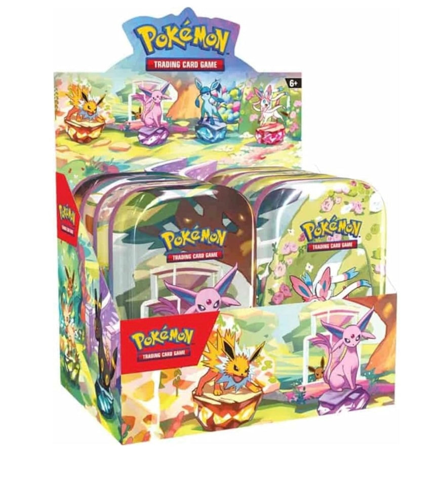 Pokemon Sv8.5 Prismatic Evolutions Mini Tin Display
