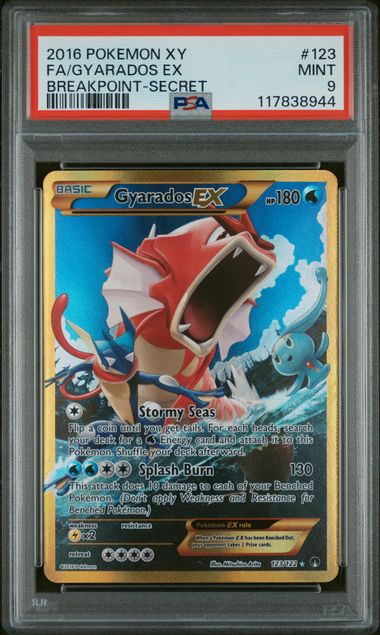2016 POKEMON XY BREAKPOINT #123 FA/GYARADOS EX BREAKPOINT-SECRET