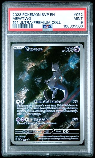 2023 POKEMON SVP EN-SV BLACK STAR PROMO #052 MEWTWO 151 ULTRA-PREMIUM COLL PSA 9