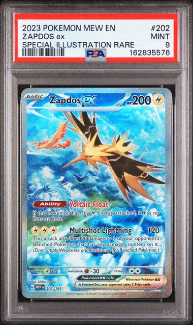 ZAPDOS ex SPECIAL ILLUSTRATION RARE PSA 9