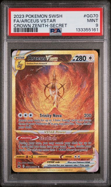 2023 POKEMON SWORD AND SHIELD CROWN ZENITH #GG70 FA/ARCEUS VSTAR CROWN ZENITH-SECRET