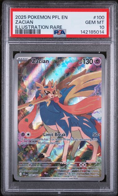 2025 POKEMON PFL EN-PHANTASMAL FLAMES #100 ZACIAN ILLUSTRATION RARE