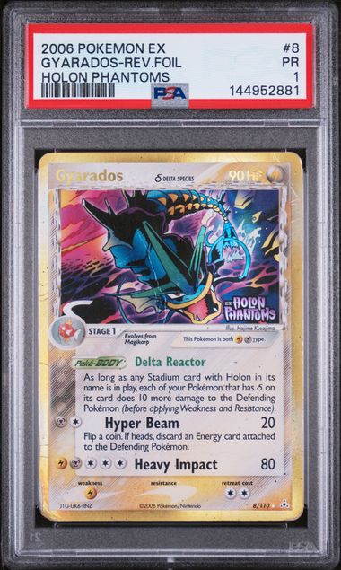 #8 GYARADOS-REV.FOIL HOLON PHANTOMS PSA 1 ( POPS 40 )