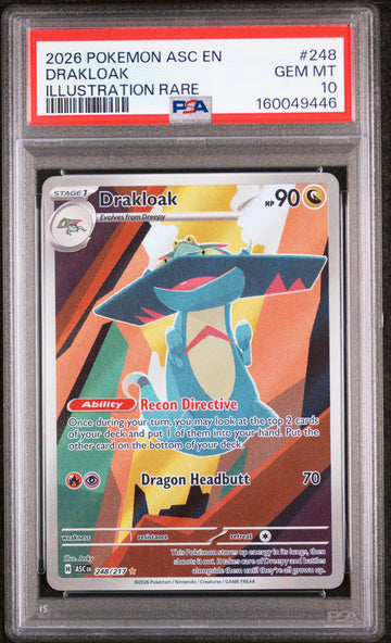 ASCENDED HEROES #248 DRAKLOAK ILLUSTRATION RARE PSA 10