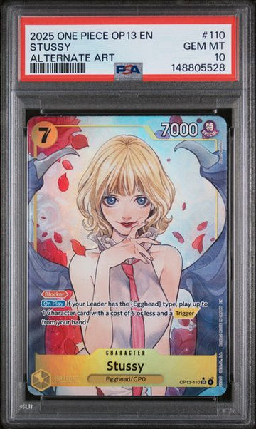 ONE PIECE OP13-CARRYING ON HIS WILL STUSSY ALTERNATE ART PSA 10