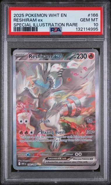 2025 POKEMON WHT EN-WHITE FLARE #166 RESHIRAM