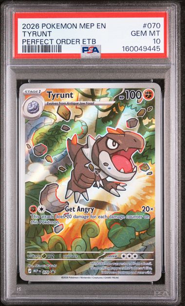BLACK STAR PROMO #070 TYRUNT PERFECT ORDER ETB PSA 10