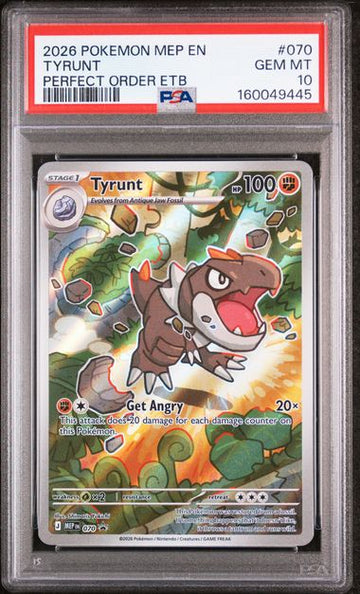 BLACK STAR PROMO #070 TYRUNT PERFECT ORDER ETB PSA 10