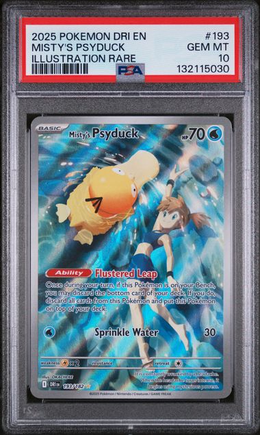 2025 POKEMON DRI EN-DESTINED RIVALS #193 MISTY'S PSYDUCK ILLUSTRATION RARE