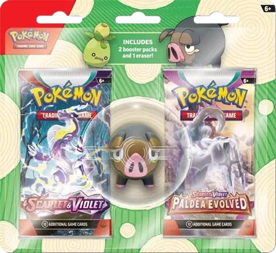 Pokemon TCG: Back to School Eraser Blister [Lechonk or Smoliv] - one at random