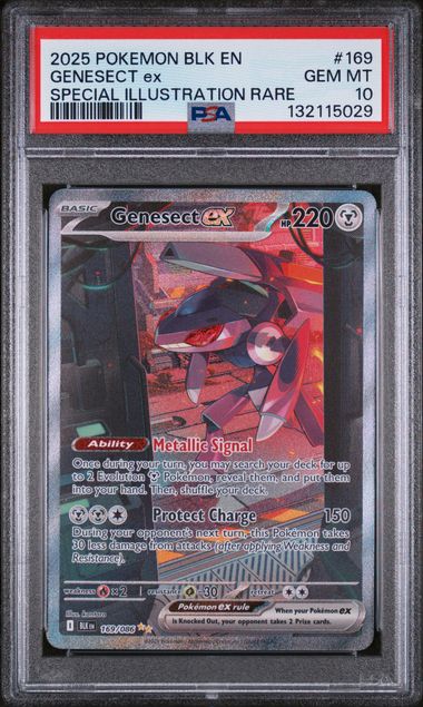 2025 POKEMON BLK EN-BLACK BOLT #169 GENESECT ex SPECIAL ILLUSTRATION RARE
