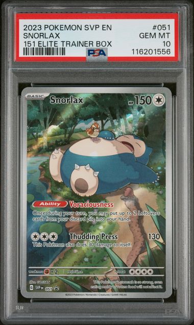 SNORLAX 151 ELITE TRAINER BOX PSA 10