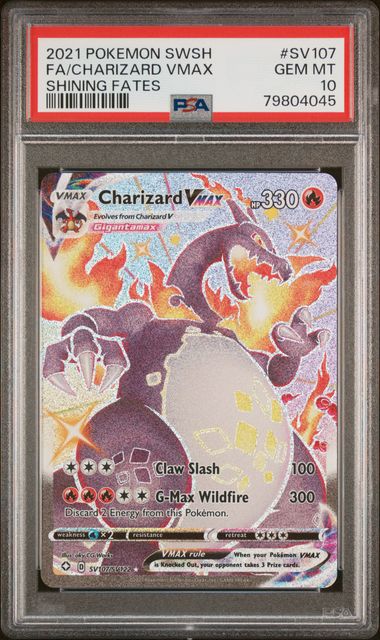 SV107 FA/CHARIZARD VMAX SHINING FATES PSA 10