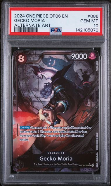 2024 ONE PIECE OP06-WINGS OF THE CAPTAIN #086 GECKO MORIA ALTERNATE ART